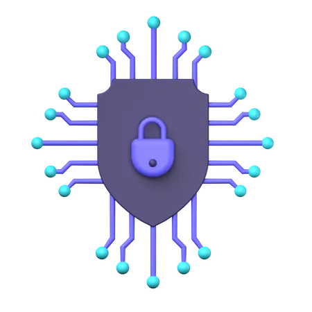 Ai Security  3D Icon