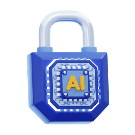 Ai Security  3D Icon