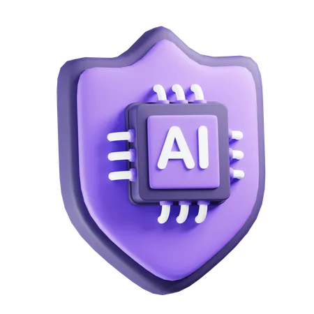 Ai Security  3D Icon