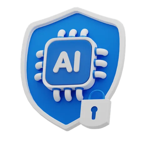 AI Security  3D Icon