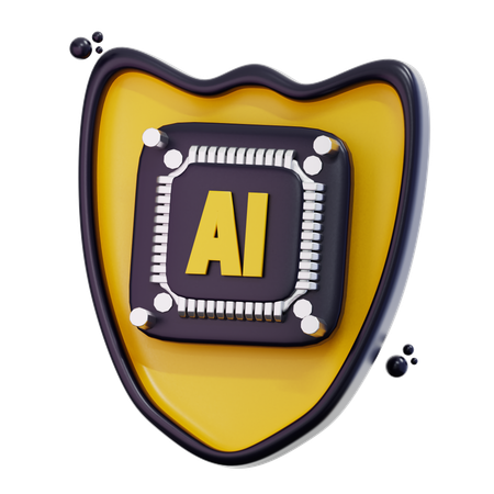 Ai Security  3D Icon