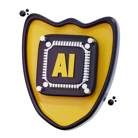 Ai Security  3D Icon