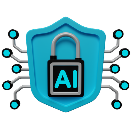 Ai Security  3D Icon
