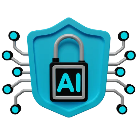 Ai Security  3D Icon