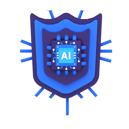 Ai Security  3D Icon