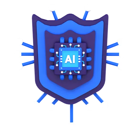 Ai Security  3D Icon