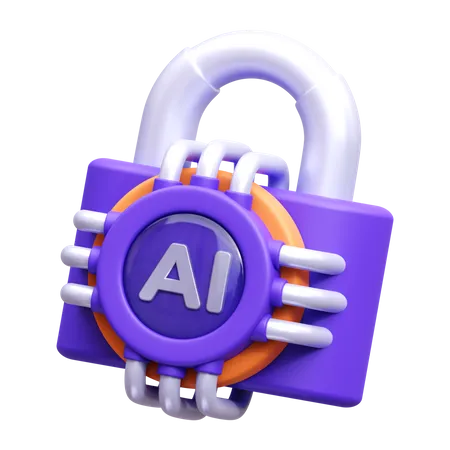 Ai Security 3 D Illustration Icon 3D Icon