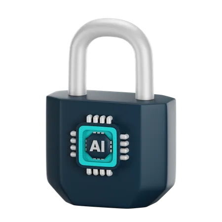 Artificial Intelegence Security 3 D Icon Illustration 3D Icon
