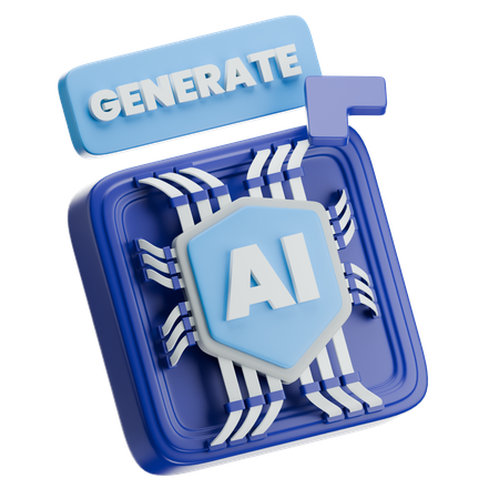 AIセキュリティジェネレータ  3D Icon