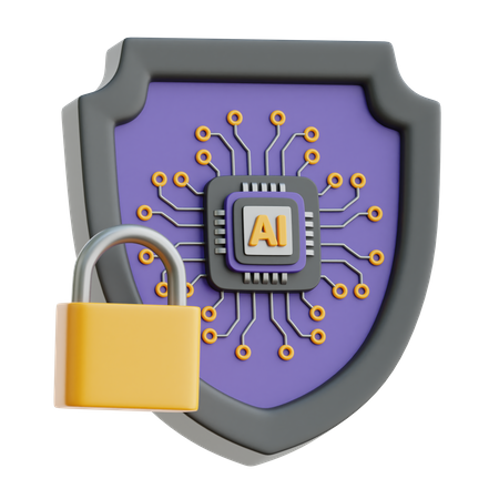 Seguridad de IA  3D Icon