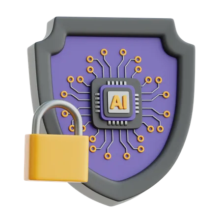 Seguridad de IA  3D Icon