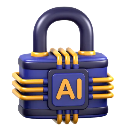 Seguridad de IA  3D Icon