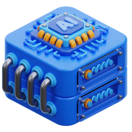 Ai server  3D Icon