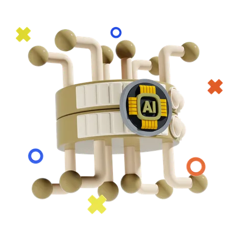 Ai Server 3 D Icon And Illustration 3D Icon