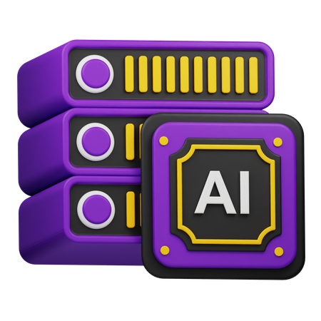 AIサーバー  3D Icon