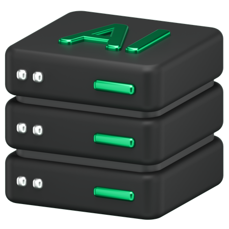 AI 서버  3D Icon