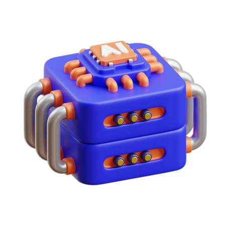 Ai Server  3D Icon
