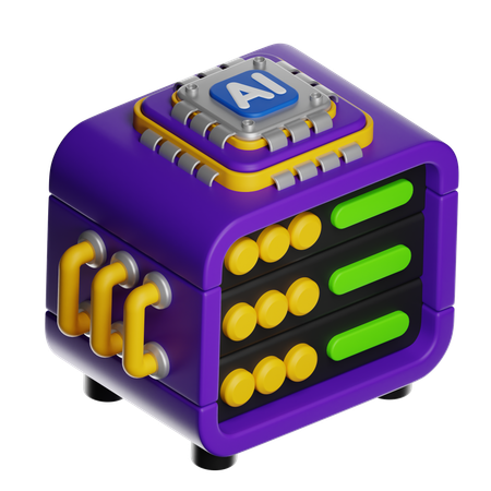 AI SERVER  3D Icon
