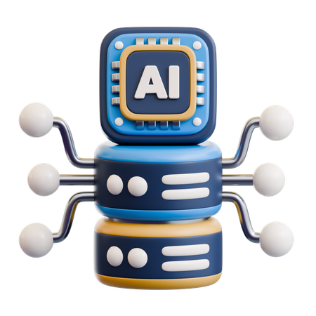 AIサーバー  3D Icon