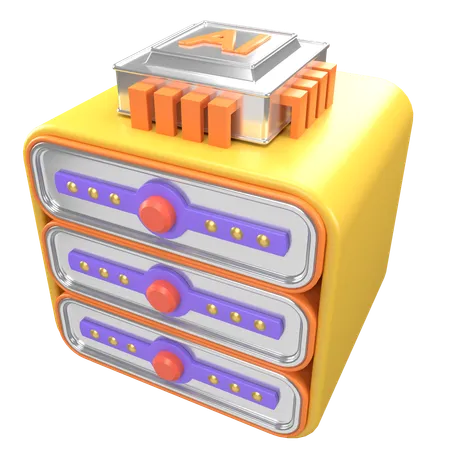 Ai Server  3D Icon