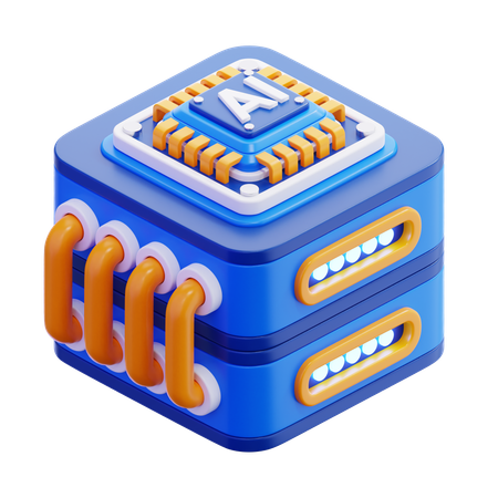 AI Server  3D Icon