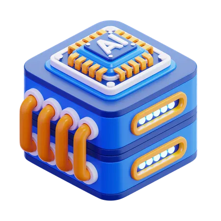 AI Server  3D Icon