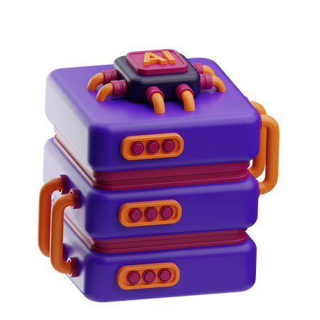 Ai Server  3D Icon