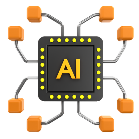 Ai Server  3D Icon