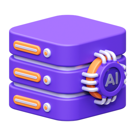 Ai Server  3D Icon