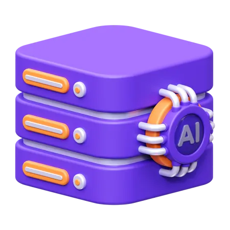 Ai Server  3D Icon