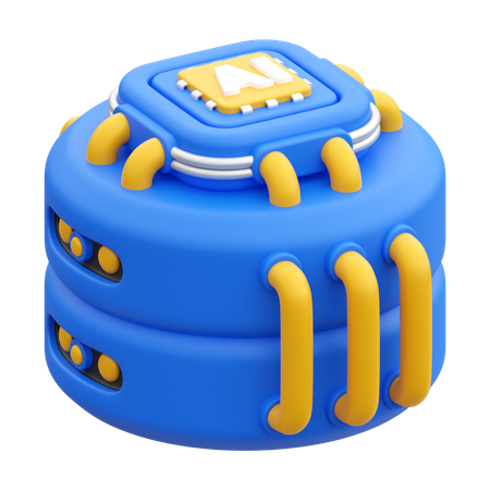 Ai Server  3D Icon