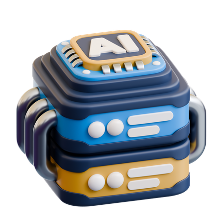 Ai Server  3D Icon