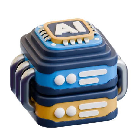 Ai Server  3D Icon