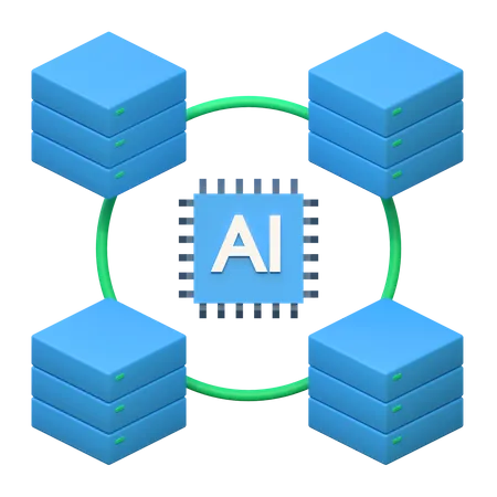 Ai Server  3D Icon