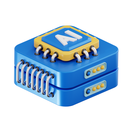 Ai Server  3D Icon