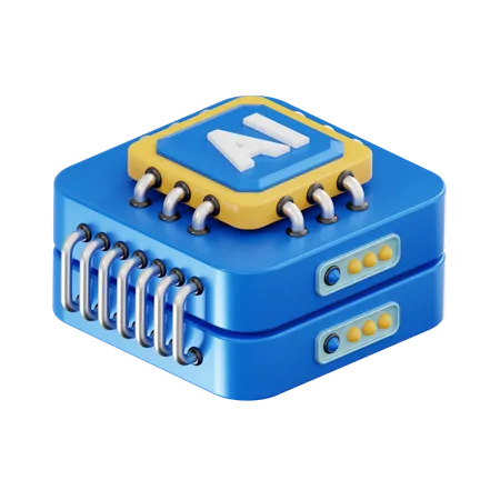 Ai Server  3D Icon