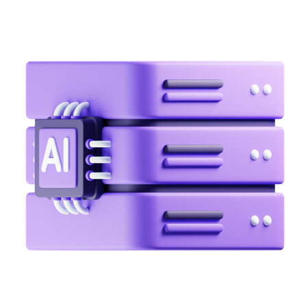 Ai Server  3D Icon