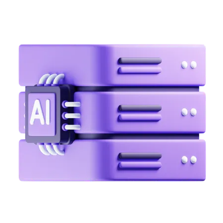 Ai Server  3D Icon