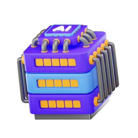 Ai Server  3D Icon