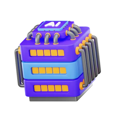 Ai Server  3D Icon