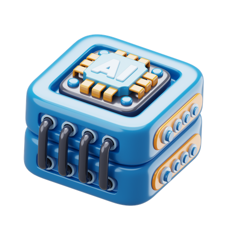 Ai Server  3D Icon