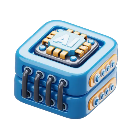 Ai Server  3D Icon