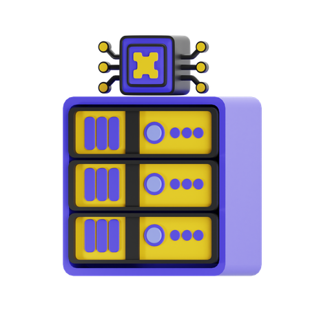 Ai Server  3D Icon