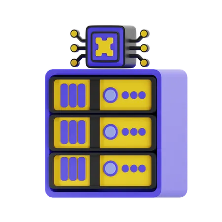 Ai Server  3D Icon