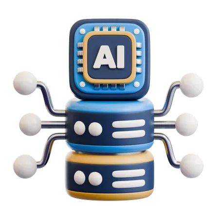 Ai Server  3D Icon