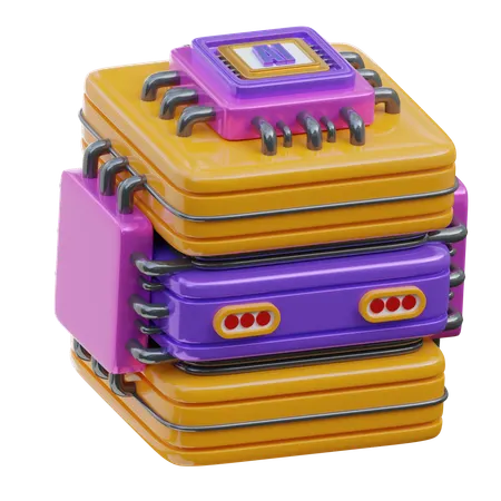 Ai Server  3D Icon