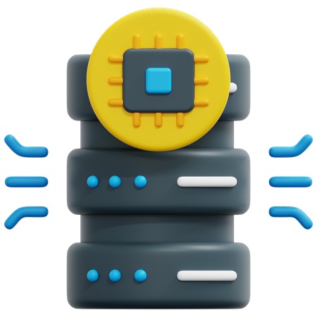 Ai Server  3D Icon