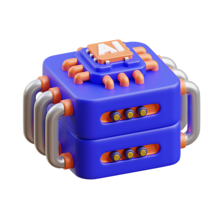 Ai Server  3D Icon