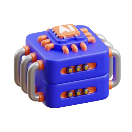 Ai Server  3D Icon