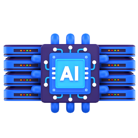 Ai Server  3D Icon